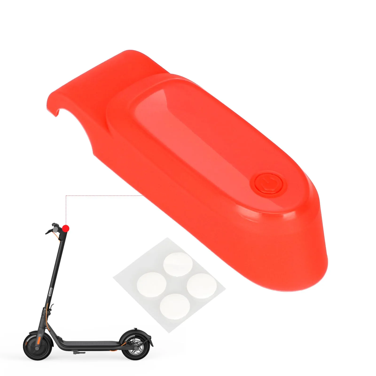 Waterproof Silicone Dashboard Cover for Ninebot Scooter - Custom Fit, Scratch-Resistant, Red