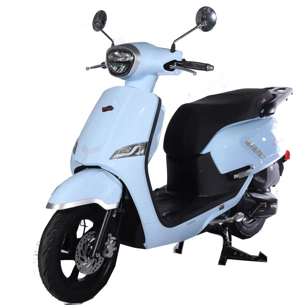 X-PRO Kauai 150cc Moped Scooter with Lightweight Aluminum Wheels and Large LED Lights