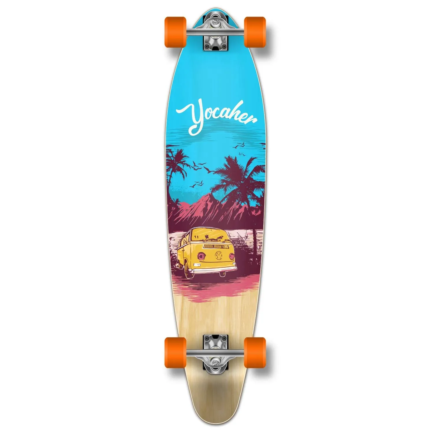 Yocaher 40' Longboard Skateboard Cruiser with Premium Grip Tape & Heavy Duty Aluminum Trucks