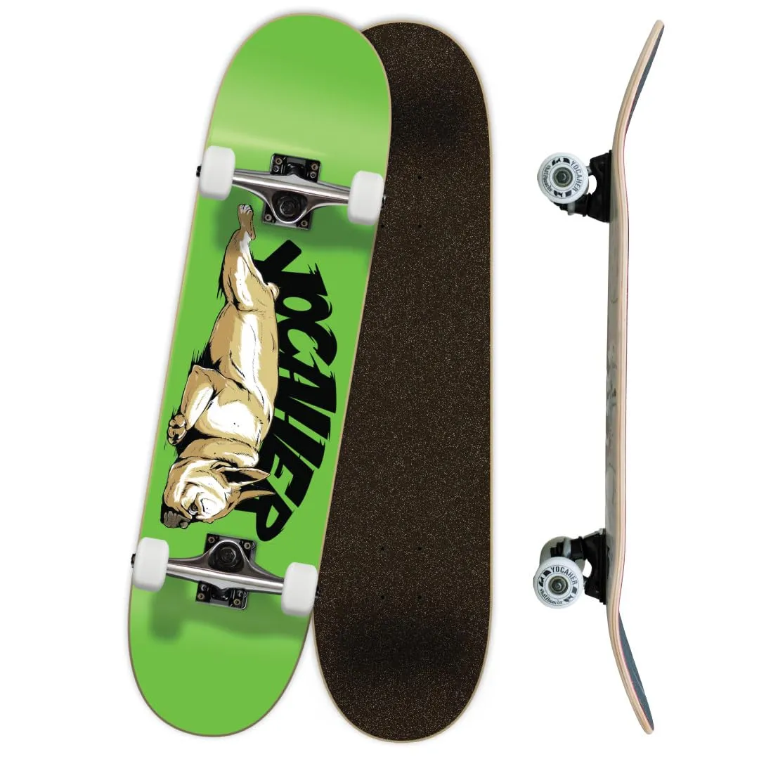 Yocaher Punked Complete Skateboard 7.75' x 31' with BlackWidow Grip Tape & ABEC-7 Bearings