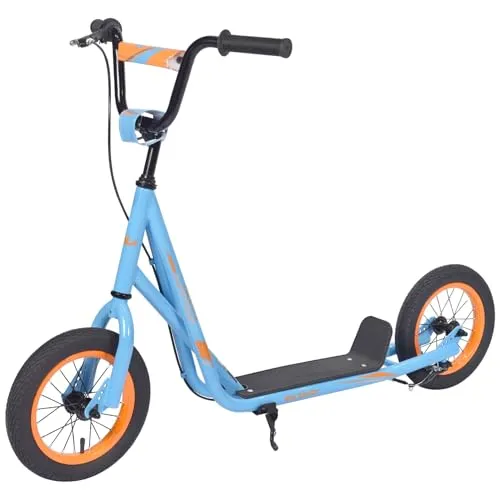 Youth Kick Scooter for Kids 6+ with Adjustable Handlebar & 12-Inch Inflatable Wheels