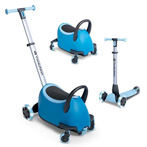 Yvolution Y Glider Luna 3-in-1 Ride-On Scooter with Adjustable Height & LED Wheels